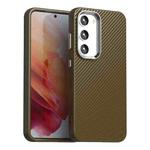 For Samsung Galaxy S23+ 5G Carbon Fiber Series IMD Phone Case(Brown)