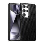 For Samsung Galaxy S25 Ultra 5G Carbon Fiber Series IMD Phone Case(Black)