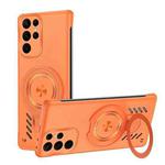 For Samsung Galaxy S23 Ultra 5G Ice Sense Series Graphene Cooling MagSafe Holder Phone Case(Orange)