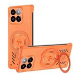 For Xiaomi 14 Pro Ice Sense Series Graphene Cooling MagSafe Holder Phone Case(Orange)