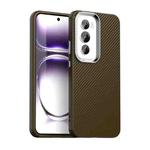 For OPPO Reno12 Global Carbon Fiber Series IMD Phone Case(Brown)