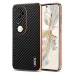 For vivo S20 Pro AZNS Electroplated Edge Carbon Fiber Texture Phone Case(Black)