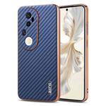 For vivo S20 Pro AZNS Electroplated Edge Carbon Fiber Texture Phone Case(Blue)