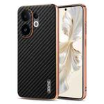 For vivo S30 AZNS Electroplated Edge Carbon Fiber Texture Phone Case(Black)