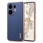 For vivo S30 AZNS Electroplated Edge Carbon Fiber Texture Phone Case(Blue)