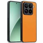 For Xiaomi 15 Ultra-thin Plain Skin Leather Phone Case(Orange)
