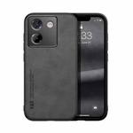 For Xiaomi Poco M7 Pro 5G Skin Feel Magnetic Leather Back Phone Case(Dark Grey)