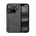 For Xiaomi  15S Pro Skin Feel Magnetic Leather Back Phone Case(Dark Grey)