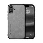 For Samsung Galaxy A06 5G Skin Feel Magnetic Leather Back Phone Case(Light Grey)