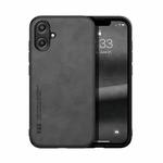 For Samsung Galaxy A06 5G Skin Feel Magnetic Leather Back Phone Case(Dark Grey)