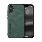 For Samsung Galaxy A06 5G Skin Feel Magnetic Leather Back Phone Case(Green)