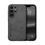 For Samsung Galaxy S25 Ultra 5G Skin Feel Magnetic Leather Back Phone Case(Dark Grey)