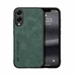 For Samsung Galaxy S25 Edge 5G Skin Feel Magnetic Leather Back Phone Case(Green)