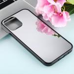 For iPhone 12 mini TPU + Acrylic Luxury Plating Mirror Phone Case Cover(Black Silver)