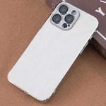 For iPhone 15 Pro Electroplating Snowflake PC Hybrid TPU Phone Case(White)