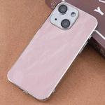 For iPhone 15 Electroplating Snowflake PC Hybrid TPU Phone Case(Pink)