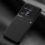 For Redmi K70 Ultra Classic Tilt Strip Grain Magnetic PC Hybrid TPU Phone Case(Black)