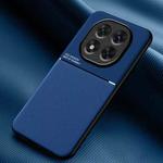 For Redmi Note 14 Pro+ 5G Classic Tilt Strip Grain Magnetic PC Hybrid TPU Phone Case(Blue)