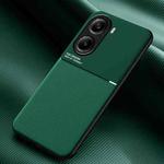 For Redmi Turbo 4 Classic Tilt Strip Grain Magnetic PC Hybrid TPU Phone Case(Green)