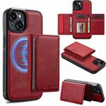 For iPhone 13 mini LC.IMEEKE L5 Series Detachable RFID Card Bag Magsafe Phone Case(Red)