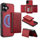 For iPhone 17 LC.IMEEKE L5 Series Detachable RFID Card Bag Magsafe Phone Case(Red)