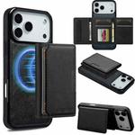 For iPhone 17 Pro LC.IMEEKE L5 Series Detachable RFID Card Bag Magsafe Phone Case(Black)