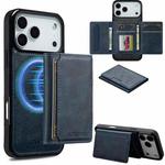For iPhone 17 Pro LC.IMEEKE L5 Series Detachable RFID Card Bag Magsafe Phone Case(Blue)