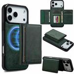 For iPhone 17 Pro LC.IMEEKE L5 Series Detachable RFID Card Bag Magsafe Phone Case(Green)