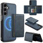 For Samsung Galaxy S24+ 5G LC.IMEEKE L5 Series Detachable RFID Card Bag Magsafe Phone Case(Blue)