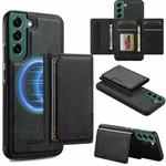 For Samsung Galaxy S21+ 5G LC.IMEEKE L5 Series Detachable RFID Card Bag Magsafe Phone Case(Black)