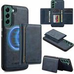 For Samsung Galaxy S21+ 5G LC.IMEEKE L5 Series Detachable RFID Card Bag Magsafe Phone Case(Blue)