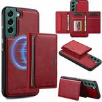 For Samsung Galaxy S21+ 5G LC.IMEEKE L5 Series Detachable RFID Card Bag Magsafe Phone Case(Red)