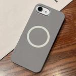For iPhone 7 / 8 / SE 2020 2022 Leather Texture Design MagSafe Full Coverage Phone Case(Grey)