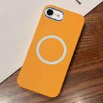 For iPhone 7 / 8 / SE 2020 2022 Leather Texture Design MagSafe Full Coverage Phone Case(Yellow)
