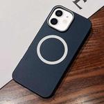 For iPhone 11 Leather Texture Design MagSafe Full Coverage Phone Case(Blue)