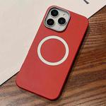 For iPhone 11 Pro Leather Texture Design MagSafe Full Coverage Phone Case(Red)