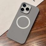 For iPhone 11 Pro Max Leather Texture Design MagSafe Full Coverage Phone Case(Grey)