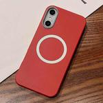 For iPhone X / XS Leather Texture Design MagSafe Full Coverage Phone Case(Red)