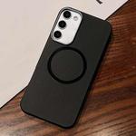 For Samsung Galaxy S20 Leather Texture Design MagSafe Full Coverage Phone Case(Black)