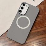 For Samsung Galaxy S20 FE Leather Texture Design MagSafe Full Coverage Phone Case(Grey)