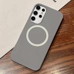 For Samsung Galaxy S23 Ultra 5G Leather Texture Design MagSafe Full Coverage Phone Case(Grey)