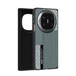 For Huawei Mate X6 ABEEL 6D Micro Relief MagSafe Magnetic Phone Case(Carbon Fiber Blue)