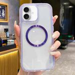 For iPhone 16 Plus 3 in 1 Airbag CD Texture MagSafe Phone Case(Taro Purple)