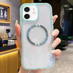 For iPhone 12 3 in 1 Airbag CD Texture MagSafe Phone Case(Mint Green)