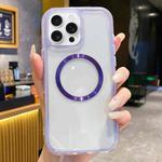 For iPhone 11 Pro Max 3 in 1 Airbag CD Texture MagSafe Phone Case(Taro Purple)
