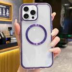 For iPhone 11 Pro Max 3 in 1 Airbag CD Texture MagSafe Phone Case(Purple)