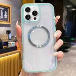 For iPhone 11 Pro Max 3 in 1 Airbag CD Texture MagSafe Phone Case(Mint Green)