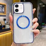For iPhone 11 3 in 1 Airbag CD Texture MagSafe Phone Case(Dark Blue)