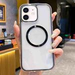 For iPhone 11 3 in 1 Airbag CD Texture MagSafe Phone Case(Black)