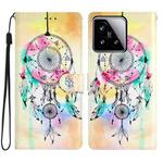 For Xiaomi 15 Colored Drawing Leather Phone Case(Dream Catcher)